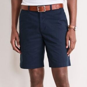 Vineyard Vines Navy Breaker Chino Shorts Mens 40 Casual Cotton Stretch Classic